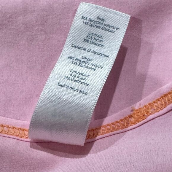 Ivivva Lululemon Pink Performance Short Sleeve Activewear Tee Shirt Girls 10 - Picture 4 of 4